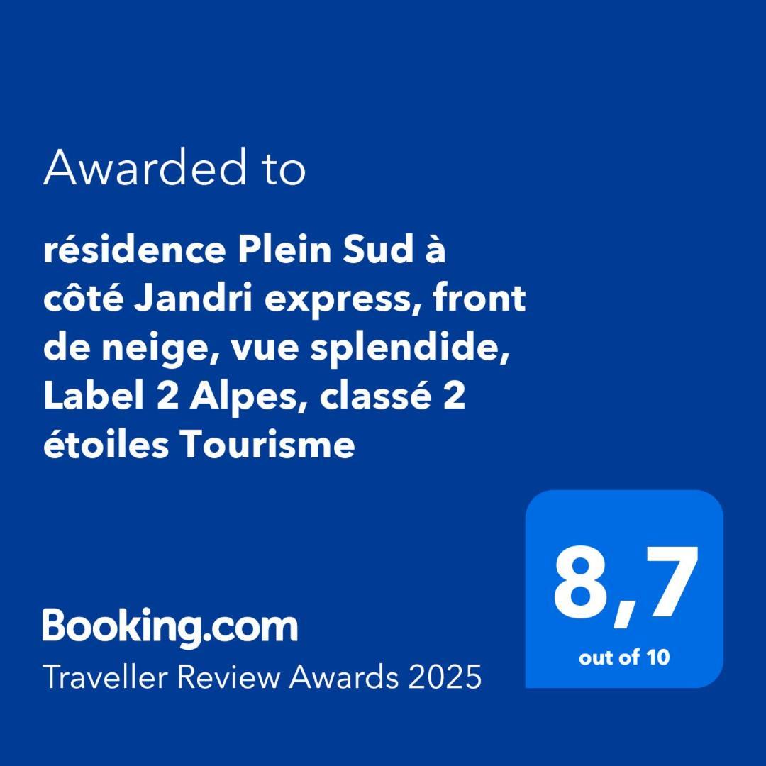 Residence Plein Sud A Cote Jandri Express, Front De Neige, Vue Splendide, Label 2 Alpes, Classe 2 Etoiles Tourisme Les Deux Alpes Exteriör bild